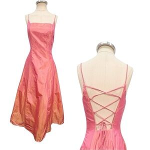 Vintage Hyphen Y2k Sleeveless Lace Back Maxi Dress Size 7/8